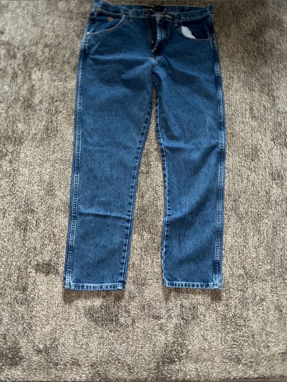 Wrangler George Straight Men's Bootcut Jeans in Dark Blue Denim 34x32